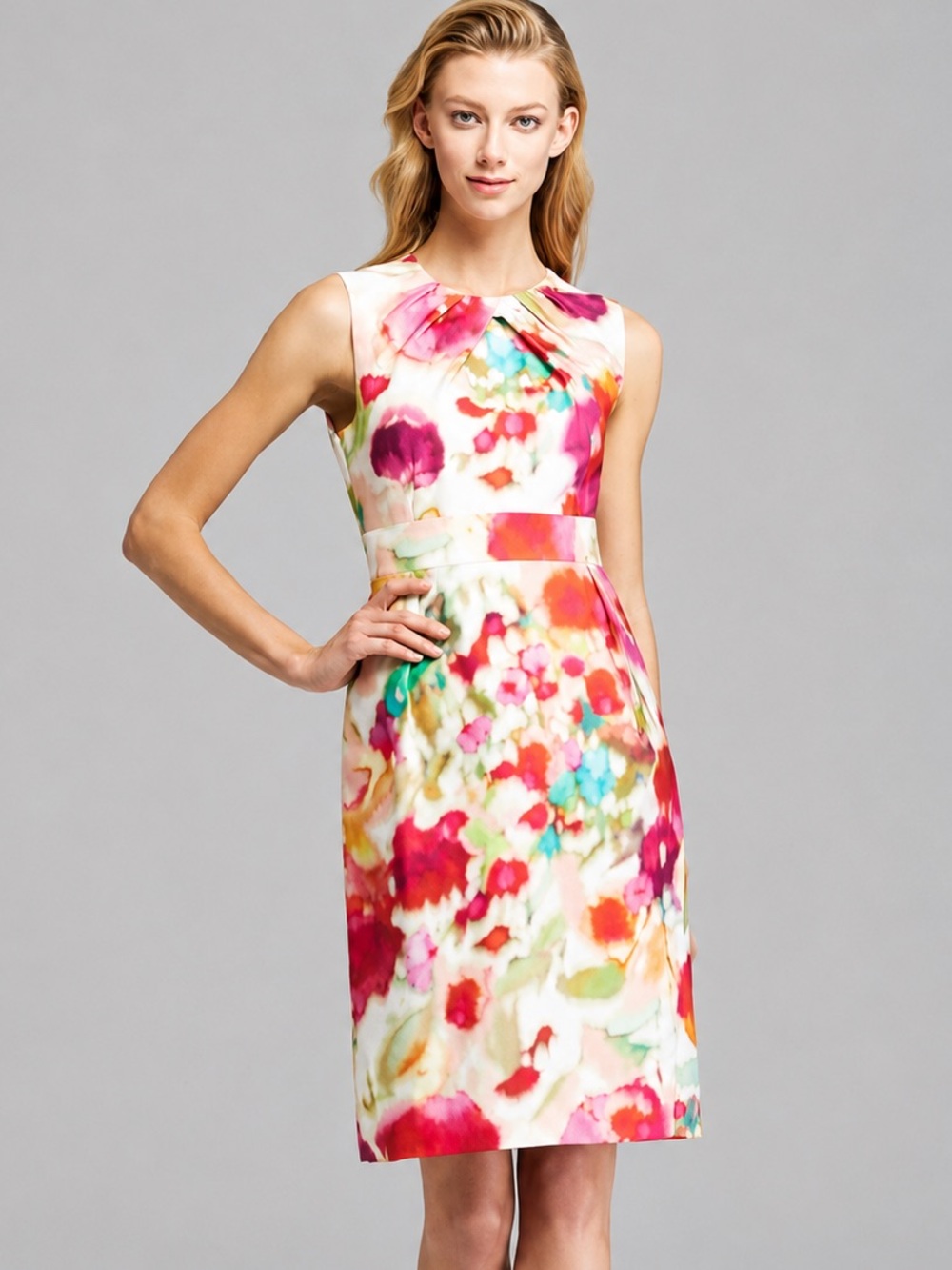 kate spade New York Giverny Bowden Watercolor Floral Sheath Dress | Size 2